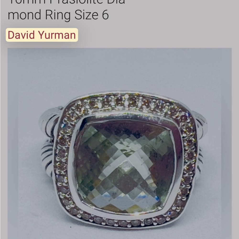 David Yurman Prasiolite & Diamond Cocktail Ring